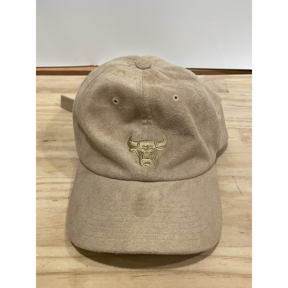 Chicago Bulls Mitchell & Ness Snapback Hat Khaki 100% Polyester NBA Ships In Box